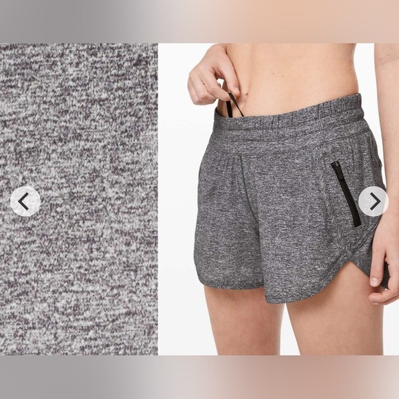 Lululemon Tracker Short V 4" Heather Lux Multi Black Swift Low Rise Women’s SZ4 - Picture 9 of 10